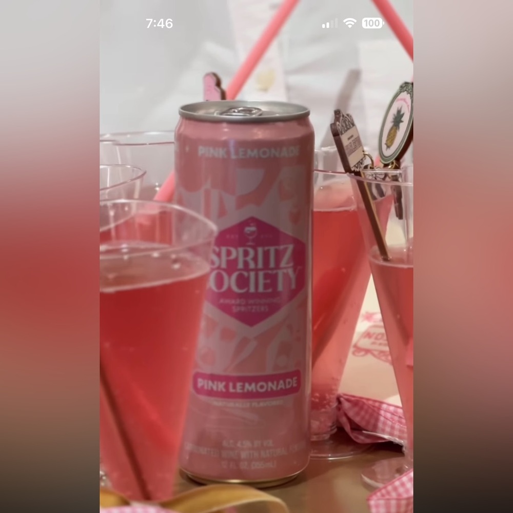 *ISO* Stoney Clover Lane spritz cup with bow and charleston stirrer as shown